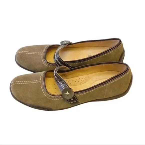 Naturalizer Mary Jane Leather Ballet Flats Round Toe Comfort Shoes Tan Brown 6 - Picture 9 of 16